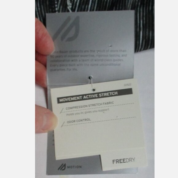 Eddie Bauer Motion Leggings Moisture Wicking Pants Gray & White 2XL NWT XXL 2X - Picture 4 of 6